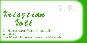 krisztian voll business card